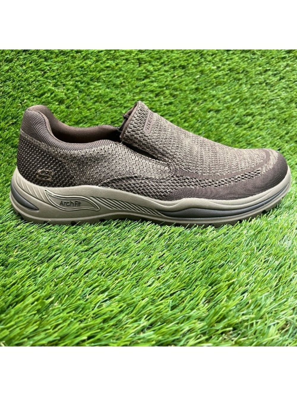 Skechers Arch Fit Motley Vaseo Mens Size 8 Brown Casual Slip On Shoes Sneakers